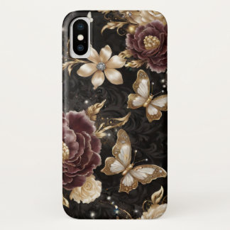 Flowers & Butterflies Beautiful Gems Dreamscape  iPhone X Case