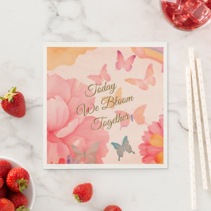 Flowers & Butterflies Vibrant Nature Lovers Garden Napkin