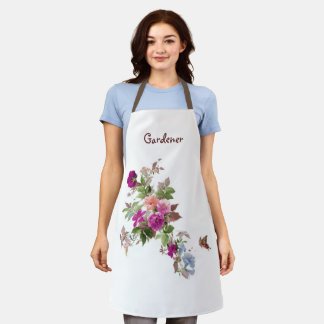 Flowers & Butterfly Gardener Personalised  Apron