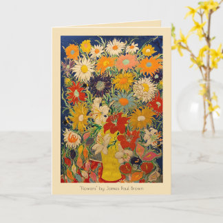 "Flowers" by James Paul Brown Greeting Card