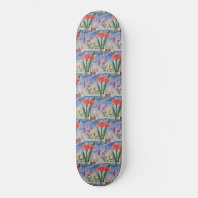 Flowers By The Lake Skateboard (Front)
