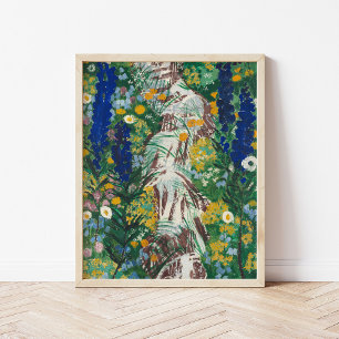 Flowers by The Stream   August Babberger Poster