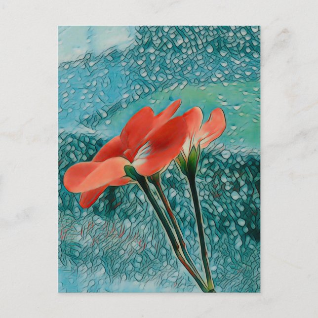 Flowers by the window postcard (Front)