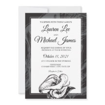 Flowers Calla Lilies Wedding Invitation