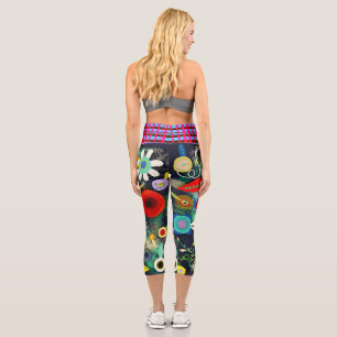 Flowers  capri leggings