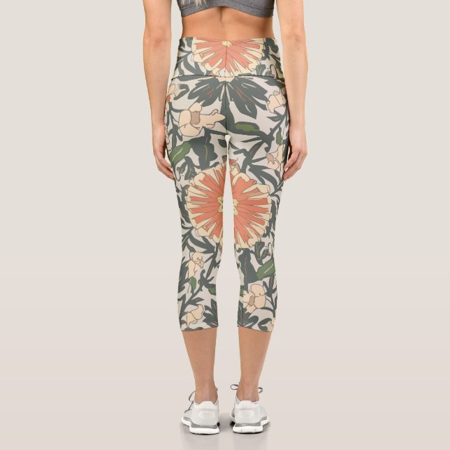 Flowers Capri Leggings (Back)