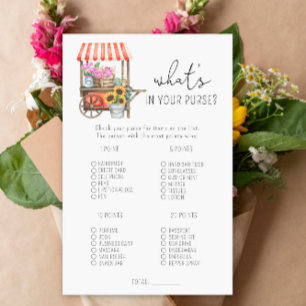 Flowers cart - What's in your purse game