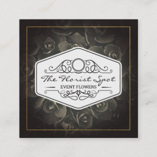 Flowers   Catering   Event Services Square Business Card