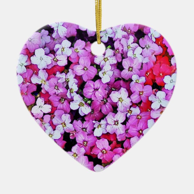 FLOWERS CERAMIC TREE DECORATION (Front)