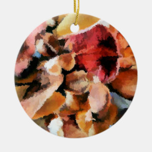 FLOWERS CERAMIC TREE DECORATION