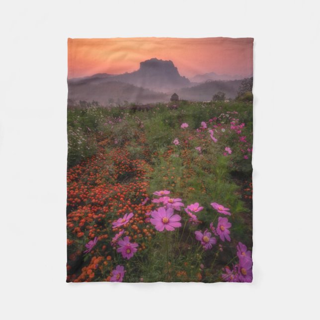 Flowers | Chiang Dao, Chiang Mai, Thailand Fleece Blanket (Front)