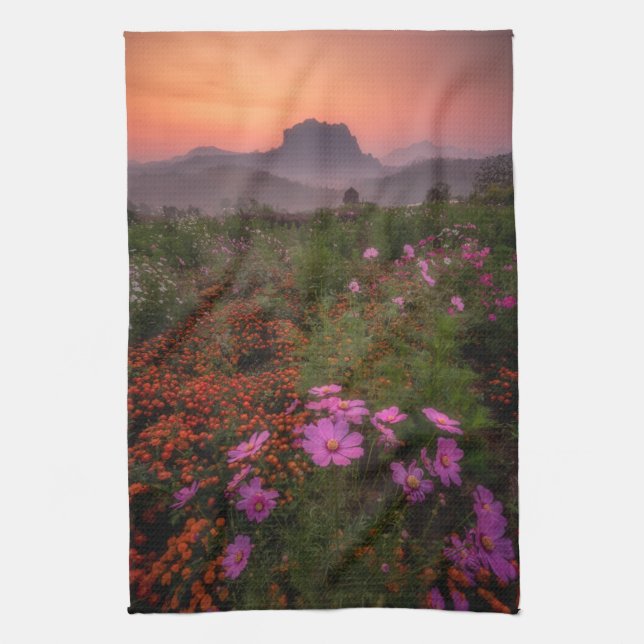 Flowers | Chiang Dao, Chiang Mai, Thailand Tea Towel (Vertical)