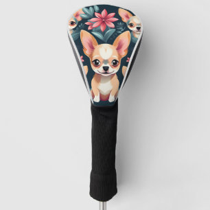 Flowers Chihuahua Pet Golf Head Cover
