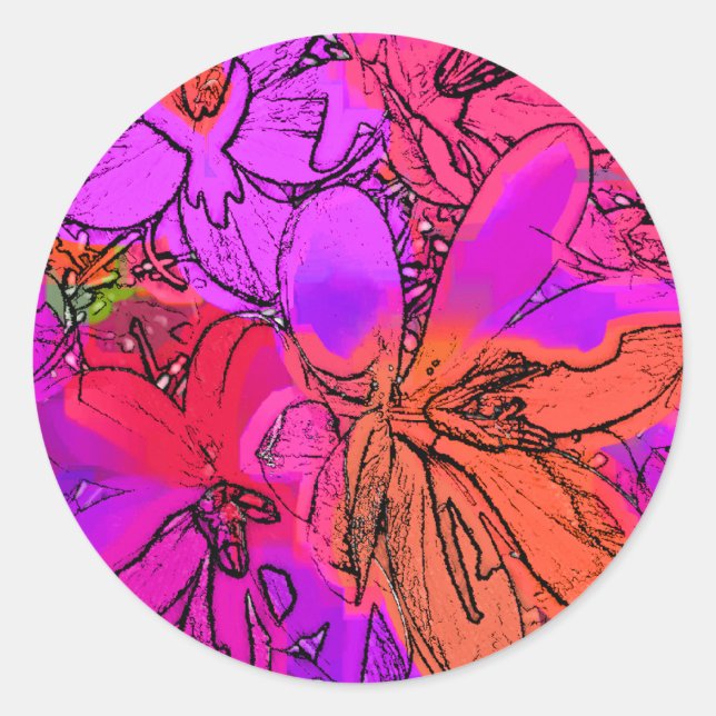 FLOWERS CLASSIC ROUND STICKER (Front)