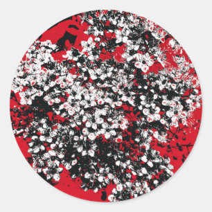 FLOWERS CLASSIC ROUND STICKER