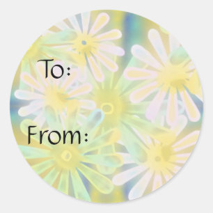 flowers classic round sticker