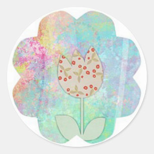 Flowers Classic Round Sticker