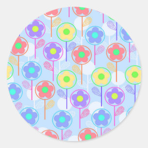 Flowers Classic Round Sticker