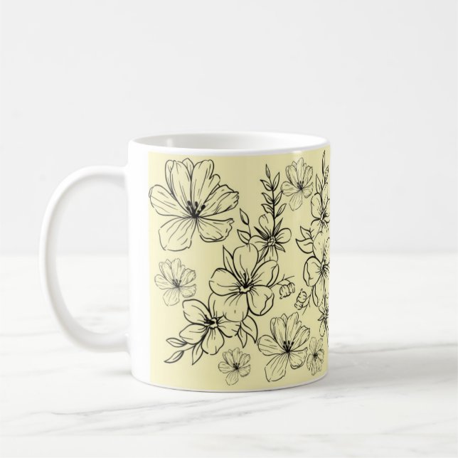 FLOWERS  COFFEE MUG (Left)