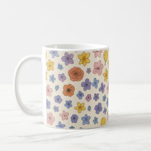 Flowers Coffee Mug (Left)