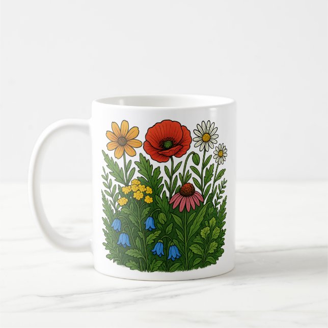 Flowers  coffee mug (Left)