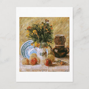 Flowers Coffeepot and Fruit Van Gogh Fine Art Postcard