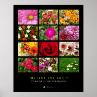 Flowers Collage giant poster