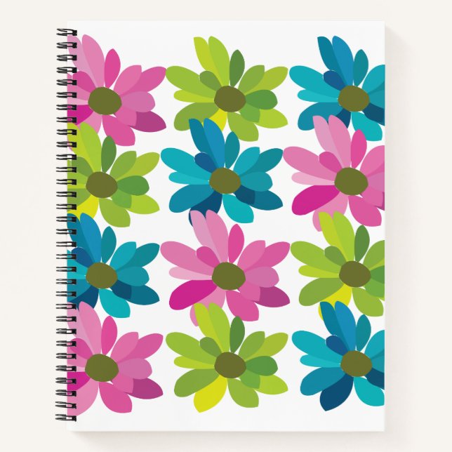 Flowers Colourful Flowers  Notebook (Front)