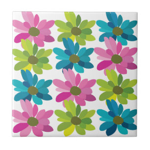 Flowers Colourful Flowers Tile