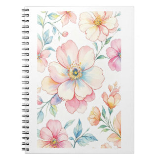 Flowers colourful notebook