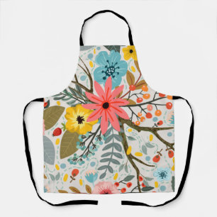 Flowers Colourful Watercolor Cute Apron
