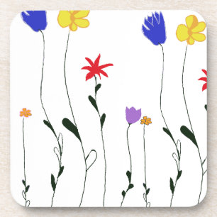 Flowers Cork Coaster