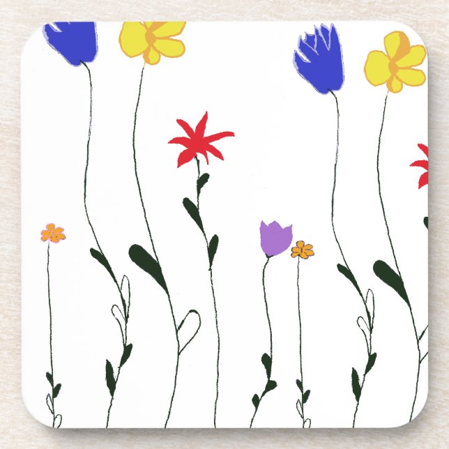 Flowers Cork Coaster (Front)