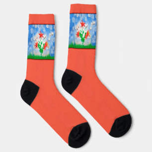 Flowers Crew Socks
