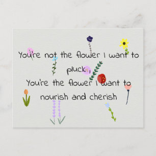 Flowers - Cute, appreciative quote card