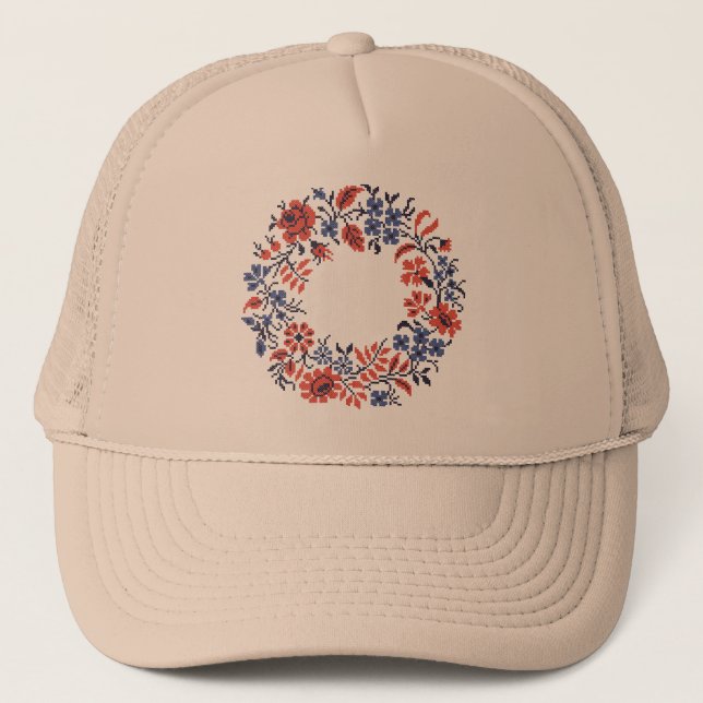 Flowers cycle trucker hat (Front)