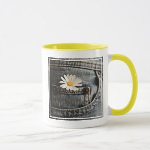 Flowers   Daisy in Jeans Pocket Mug