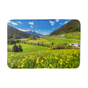 Flowers   Dandelion Canton of Grisons, Switzerland Bath Mat