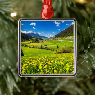 Flowers Dandelion Canton of Grisons, Switzerland Metal Tree Decoration