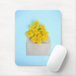 Flowers Dandelions in Envelope Mouse Mat