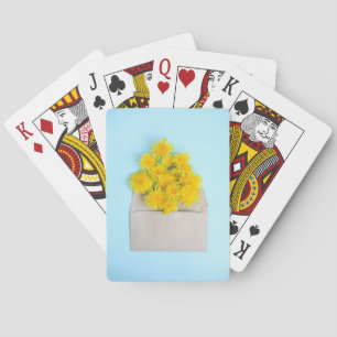 Flowers Dandelions in Envelope Playing Cards