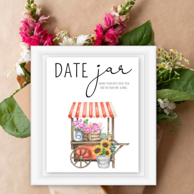 Flowers Date night ideas. Date jar bridal game Poster (Creator Uploaded)