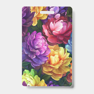 Flowers Design ID Badge