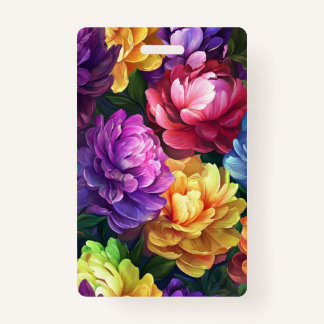 Flowers Design ID Badge