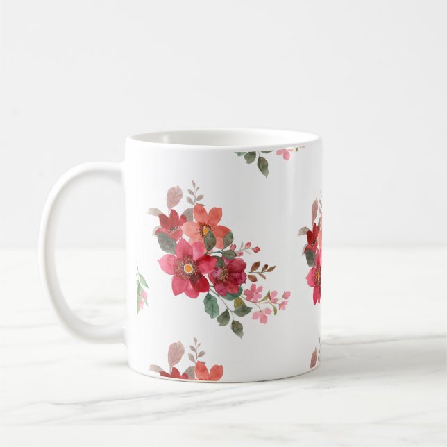 Flowers design mug (Left)