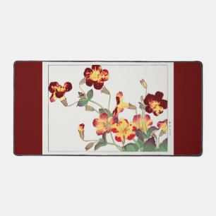 Flowers Desk Mat Vintage Japanese Art
