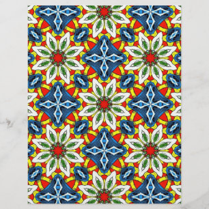 Flowers & Diamonds Scrapbook Paper