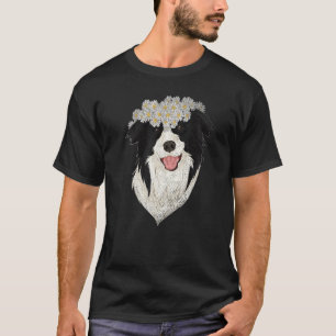 Flowers Dog Lover Pet Owner Dog Owner Floral Borde T-Shirt