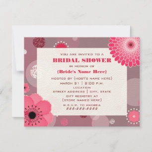 Flowers & Dots Bridal Shower Invitation