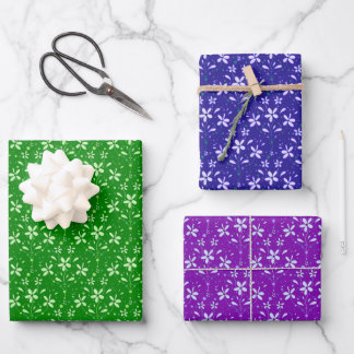 Flowers & Dots Wrapping Paper Sheet